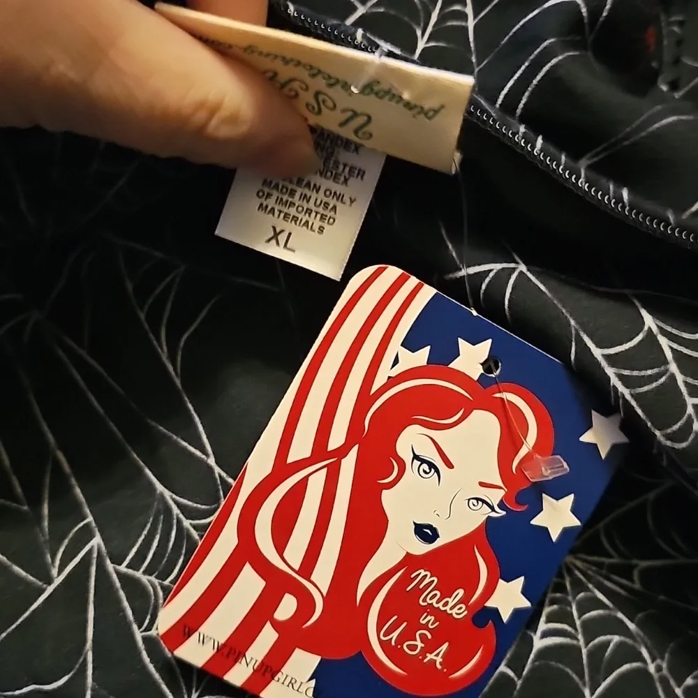 Pinup Girl Spiderweb Romper, XL, BNWT - Picture 2 of 2